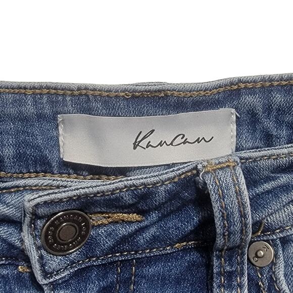 Kancan Loveland Mid Rise Fray Raw Angled Hem Skinny 6204m Distressed 5/26 - Picture 6 of 11